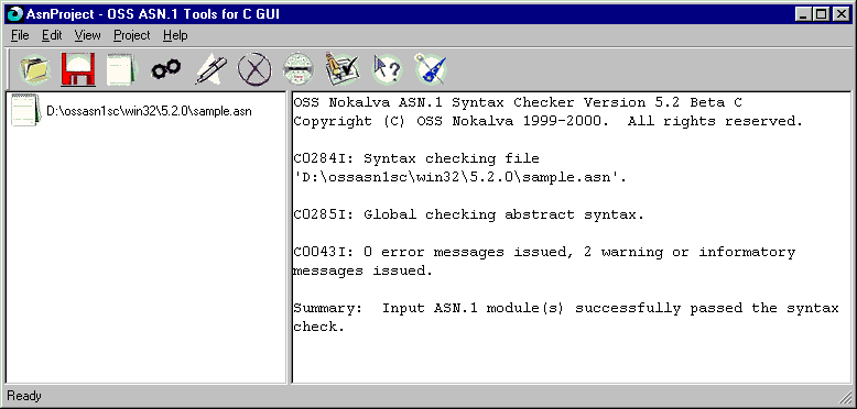 ASN.1 Syntax Checker screenshot