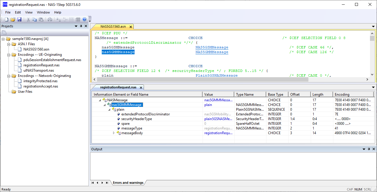 Track Definitions in the ASN.1 Schema