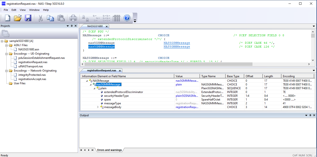 Track Definitions in the ASN.1 Schema