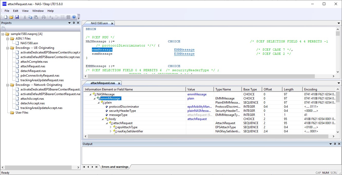 Track Definitions in the ASN.1 Schema