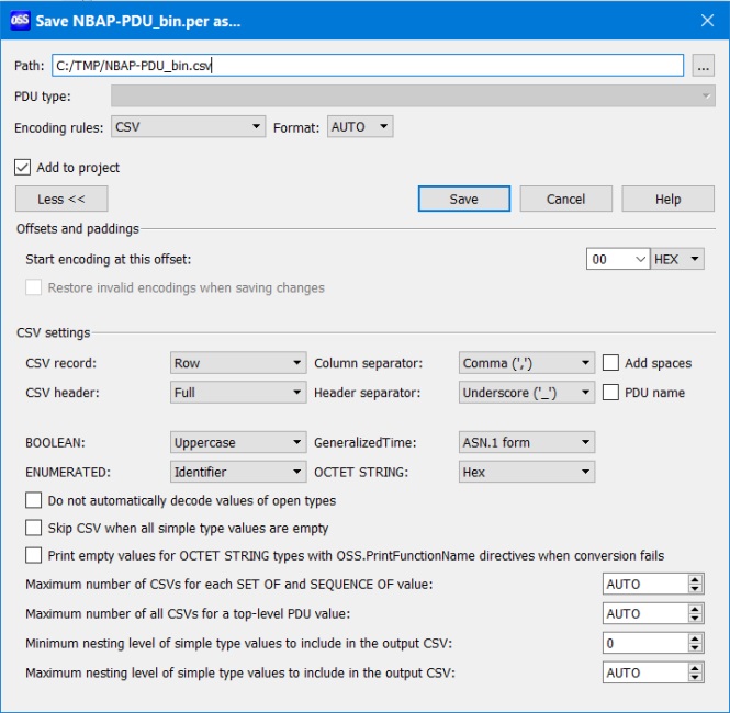 Save As CSV